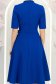 Rochie din stofa albastra midi in clos cu brosa detasabila - StarShinerS 7 - StarShinerS.ro