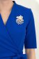 Rochie din stofa albastra midi in clos cu brosa detasabila - StarShinerS 6 - StarShinerS.ro