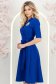 Rochie din stofa albastra midi in clos cu brosa detasabila - StarShinerS 3 - StarShinerS.ro