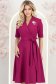 Rochie din stofa zmeura midi in clos cu brosa detasabila - StarShinerS 4 - StarShinerS.ro