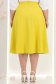 Fusta din stofa verde lime midi in clos - StarShinerS 3 - StarShinerS.ro