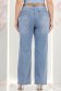 Blugi lungi albastri cu un croi drept si accesoriu tip curea 3 - StarShinerS.ro