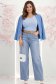 Blugi lungi albastri cu un croi drept si accesoriu tip curea 1 - StarShinerS.ro