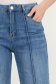 Blugi albastri lungi straight fit cu talie inalta si buzunare laterale 5 - StarShinerS.ro