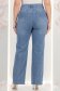 Blugi albastri lungi straight fit cu talie inalta si buzunare laterale 3 - StarShinerS.ro