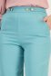 Pantaloni din stofa turcoaz lungi drepti cu nasturi decorativi aurii- StarShinerS 5 - StarShinerS.ro