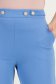 Pantaloni din stofa albastru-deschis lungi drepti cu nasturi decorativi aurii- StarShine 6 - StarShinerS.ro