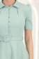 Rochie din stofa mint midi in clos cu accesoriu tip curea 4 - StarShinerS.ro