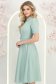 Rochie din stofa mint midi in clos cu accesoriu tip curea 2 - StarShinerS.ro