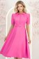 Rochie din stofa roz midi in clos cu accesoriu tip curea 3 - StarShinerS.ro