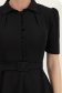 Rochie din stofa neagra midi in clos cu accesoriu tip curea- StarShinerS 5 - StarShinerS.ro