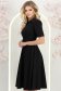 Rochie din stofa neagra midi in clos cu accesoriu tip curea- StarShinerS 2 - StarShinerS.ro