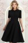 Rochie din stofa neagra midi in clos cu accesoriu tip curea- StarShinerS 3 - StarShinerS.ro