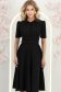 Rochie din stofa neagra midi in clos cu accesoriu tip curea- StarShinerS 1 - StarShinerS.ro
