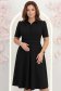 Rochie din stofa neagra midi in clos cu accesoriu tip curea- StarShinerS 1 - StarShinerS.ro