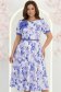 Rochie lila midi in clos cu accesoriu tip curea si brosa florala - StarShinerS 1 - StarShinerS.ro
