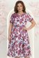 Rochie mov midi in clos cu accesoriu tip curea si brosa florala - StarShinerS 1 - StarShinerS.ro