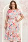 Rochie roz midi in clos cu accesoriu tip curea si brosa florala - StarShinerS 1 - StarShinerS.ro