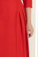 Rochie din stofa rosie midi in clos cu pliuri de material si curea- StarShinerS 7 - StarShinerS.ro