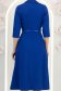 Rochie din stofa albastra midi in clos cu pliuri de material si curea- StarShinerS 7 - StarShinerS.ro