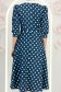 Rochie din stofa bleumarin cu buline midi in clos cu accesoriu tip curea si buzunare - StarShinerS 7 - StarShinerS.ro