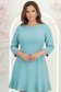 Rochie din stofa turcoaz scurta in clos cu volanas la baza fustei- StarShinerS 1 - StarShinerS.ro