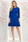 Rochie din stofa albastra scurta in clos cu volanas la baza fustei- StarShinerS 3 - StarShinerS.ro