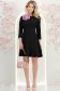 Rochie din stofa neagra scurta in clos cu volanas la baza fustei- StarShinerS 2 - StarShinerS.ro