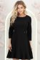 Rochie din stofa neagra scurta in clos cu volanas la baza fustei- StarShinerS 1 - StarShinerS.ro
