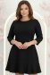 Rochie din stofa neagra scurta in clos cu volanas la baza fustei- StarShinerS 1 - StarShinerS.ro