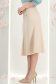 Fusta din stofa crem midi in clini cu nasturi decorativi aurii - StarShinerS 3 - StarShinerS.ro