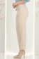 Pantaloni din stofa crem cu talie inalta conici cu buzunare false - StarShinerS 3 - StarShinerS.ro