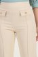 Pantaloni din stofa crem cu talie inalta conici cu buzunare false - StarShinerS 5 - StarShinerS.ro