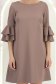 Rochie din stofa mocha scurta cu croi larg si mâneci tip clopot - StarShinerS 7 - StarShinerS.ro