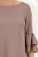 Rochie din stofa mocha scurta cu croi larg si mâneci tip clopot - StarShinerS 5 - StarShinerS.ro