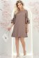 Rochie din stofa mocha scurta cu croi larg si mâneci tip clopot - StarShinerS 4 - StarShinerS.ro