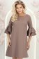 Rochie din stofa mocha scurta cu croi larg si mâneci tip clopot - StarShinerS 2 - StarShinerS.ro