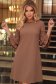Rochie din stofa mocha scurta cu croi larg si mâneci tip clopot - StarShinerS 1 - StarShinerS.ro