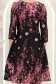 Rochie neagra până la genunchi in clos cu imprimeu floral- StarShinerS 7 - StarShinerS.ro