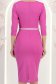 Rochie din modal roz midi tip creion cu decolteu cazut si curea - StarShinerS 7 - StarShinerS.ro