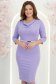 Rochie din modal lila midi tip creion cu decolteu cazut si curea - StarShinerS 1 - StarShinerS.ro