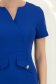 Rochie din stofa albastra scurta tip creion cu buzunare false - StarShinerS 5 - StarShinerS.ro