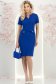 Rochie din stofa albastra scurta tip creion cu buzunare false - StarShinerS 3 - StarShinerS.ro