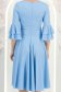 Rochie din modal albastru-deschis midi in clos cu mâneci tip clopot - StarShinerS 6 - StarShinerS.ro