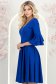 Rochie din modal albastra midi in clos cu mâneci tip clopot - StarShinerS 3 - StarShinerS.ro