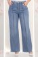 Blugi lungi albastri wide leg cu buzunare laterale 1 - StarShinerS.ro