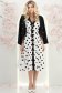 Rochie din stofa alba cu buline midi in clos cu nasturi aurii decorativi - StarShinerS 4 - StarShinerS.ro