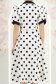 Rochie din stofa alba cu buline midi in clos cu nasturi aurii decorativi - StarShinerS 7 - StarShinerS.ro