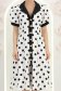 Rochie din stofa alba cu buline midi in clos cu nasturi aurii decorativi - StarShinerS 6 - StarShinerS.ro