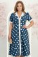 Rochie din stofa bleumarin cu buline midi in clos cu nasturi aurii decorativi - StarShinerS 1 - StarShinerS.ro